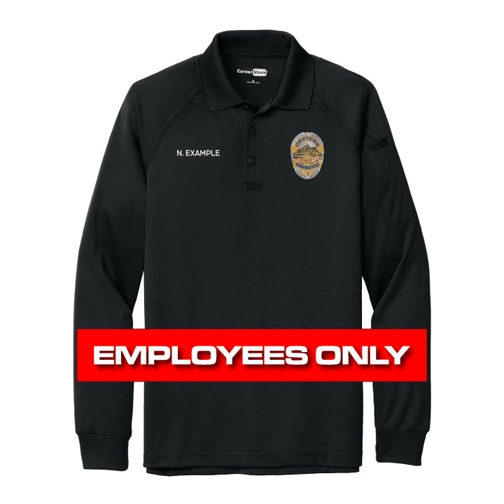 GBPD Men's Long Sleeve Polo (Badge)