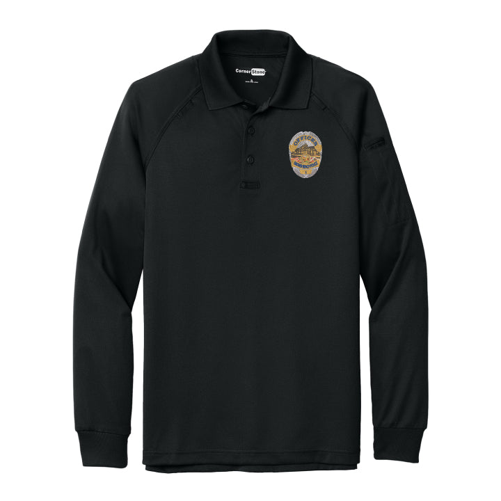 GBPD Men's Long Sleeve Polo (Badge)